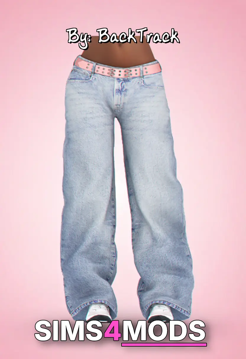 LOW WAIST LOOSE BAGGY DENIM PANTS