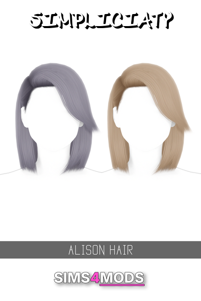 Alison Toddler Hair - Cute, realistic, light-colored hair.