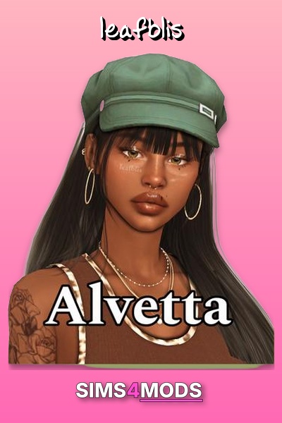 Alvetta Hairstyle - Trendy, versatile, modern sim hair.