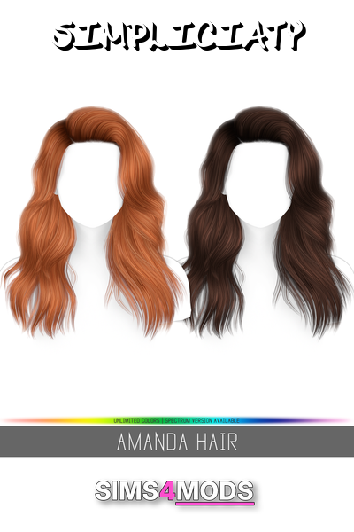 Amanda Hair - Wavy, natural, versatile, colorable hair.