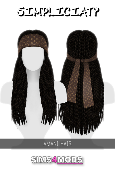 Amani Hair - Stylish braids, brown headband