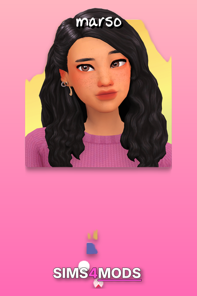 Amarillo Hair - Beautiful, bouncy, easy Sims hair.