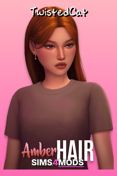 Amber Hair - Realistic, versatile Sims 4 hair