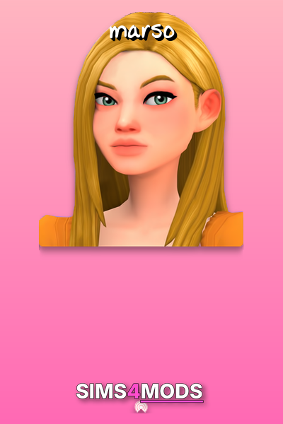 Ari Hair - Realistic, smooth blonde hair CC