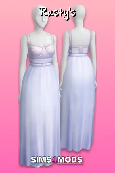 Nightgown 18 Colors - Sims 4 Wedding Dresses CC