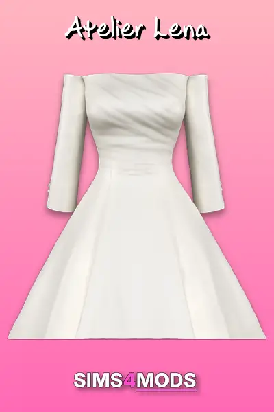 Lena Marina Dress - Vintage-inspired, A-line, wedding dress