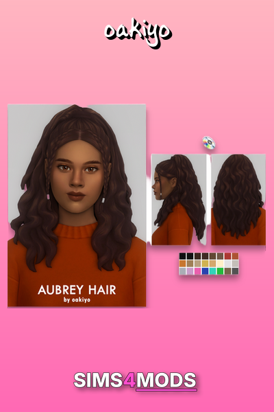 Aubrey Hair - Cute, natural curls, many colors.