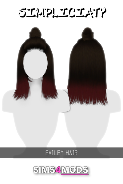 Bailey Ombre Hair - Trendy, burgundy ombre hair.