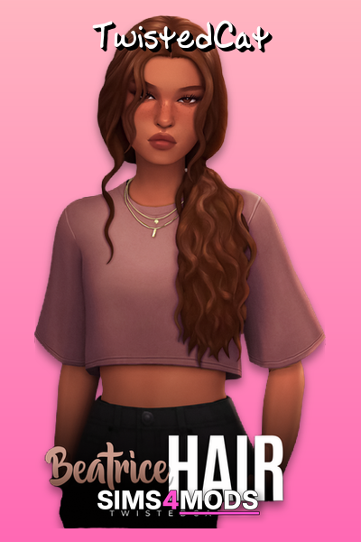 Beatrice Hair - Sims 4 Realistic Hair - Realistic, diverse Sims 4 hair.