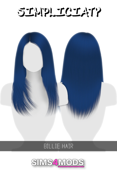 Billie Toddler Hair - Realistic, smooth, blue toddler hair