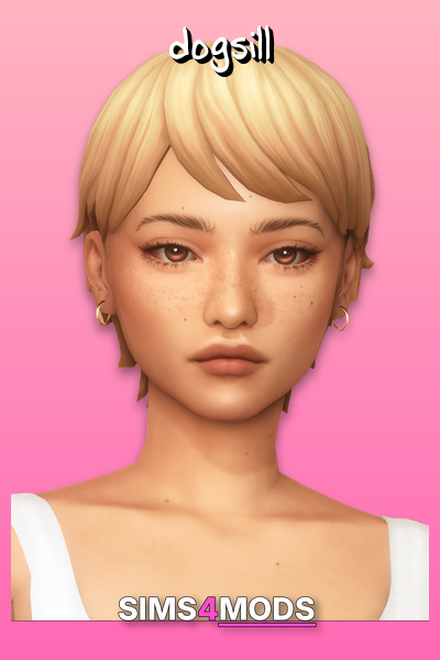 Cameron Hair - Cute, layered, natural Sims hair