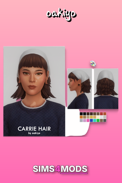 Carrie Hair - Cute short bob with headband.