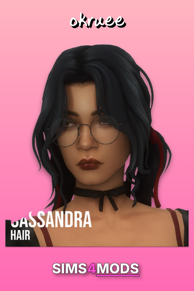 Jassandra Hair - Cool, flattering, edgy Sims hair.