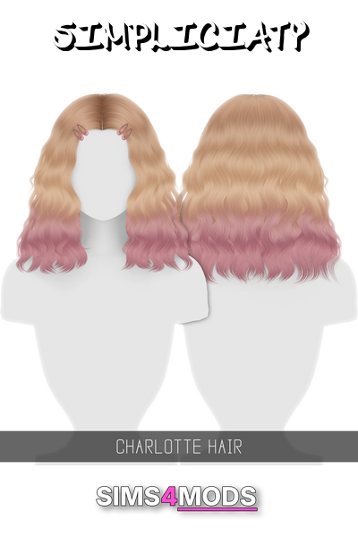 Charlotte Hair Ombre Toddler Child - Cute pink ombre curly toddler hair