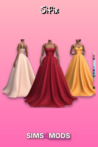 Clarissa Dress - Stunning Sims 4 wedding dresses.