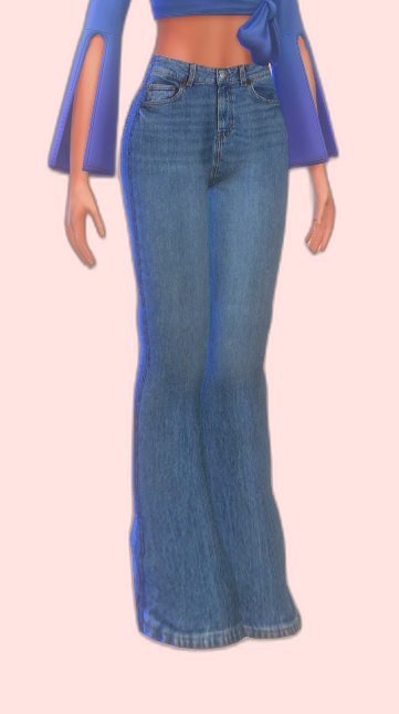 Bell-bottom Jeans - Retro Style Sims 4 - Retro, flared, comfy jeans.