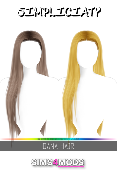 Dana Hair - Gorgeous, Customizable, Sims 4 Hair