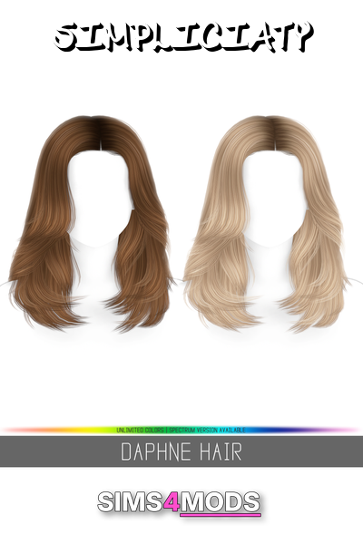 Daphne Hair - Smooth, wavy, versatile hair.