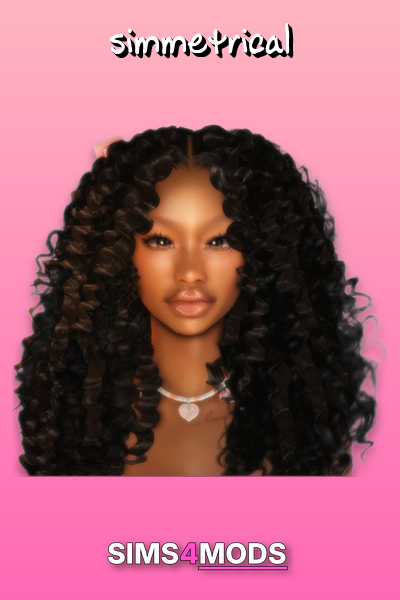 Deja Surprise Sims 4 Hair Download - Gorgeous, defined, bouncy curls.