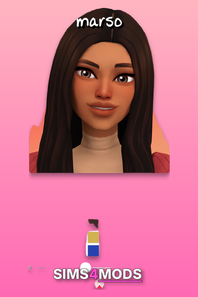 Dela Hair - Realistic, natural brown hair CC