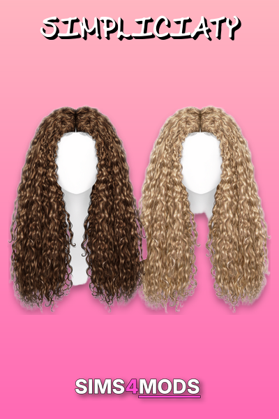 Diara Hair - Realistic curly Sims 4 hair