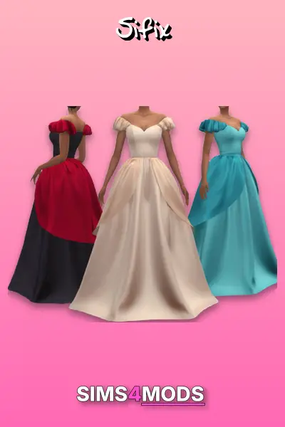 Estella Gown - Fairytale wedding dresses for Sims