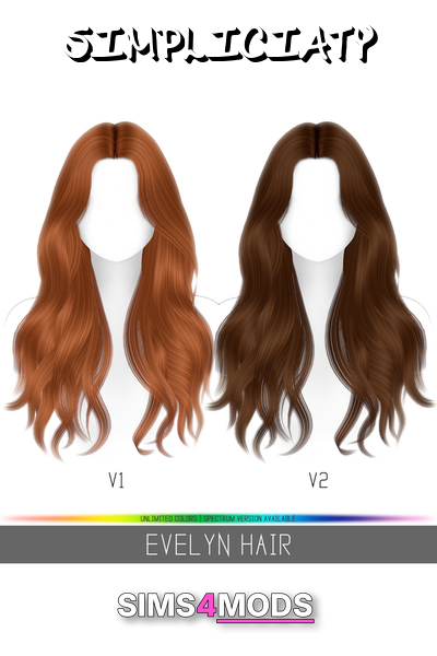 Evelyn Hair - Gorgeous, versatile, detailed hairstyle.