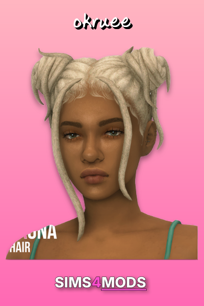 Fauna Dreadlocks - Realistic, textured dread bun hair.