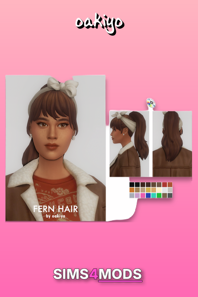 Fern Hair - Cute, retro, Sims 4 hair