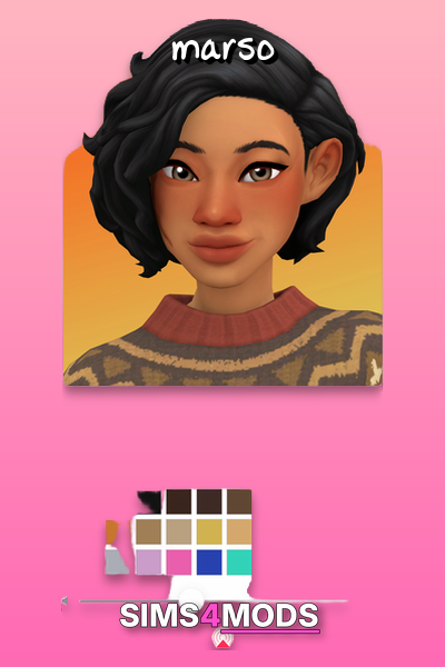 Gabi Hair - Sims cool hairstyles.