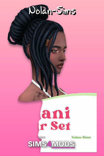 Imani Hair Set - Sims 4 cool hairstyles.