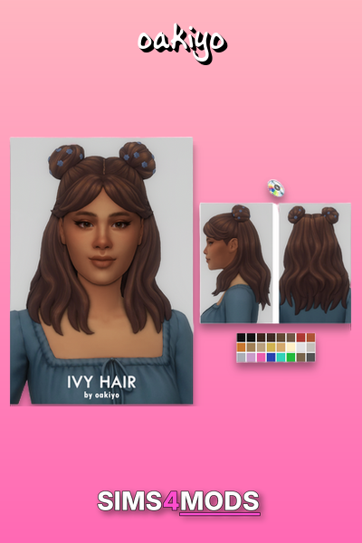 Ivy Hair - Cute, trendy, double buns.