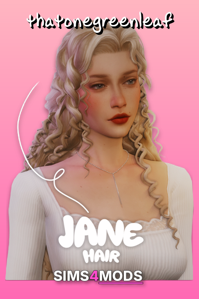 Jane Hair By Artemidian - Bouncy, natural curls for Sims.