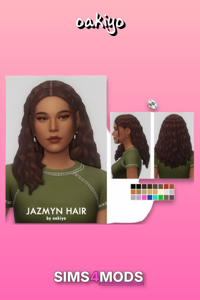 Jazmyn Hair - Long wavy, natural curls, many colors