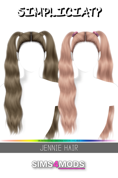 Jennie Hair - Cute, trendy, realistic Sims hair