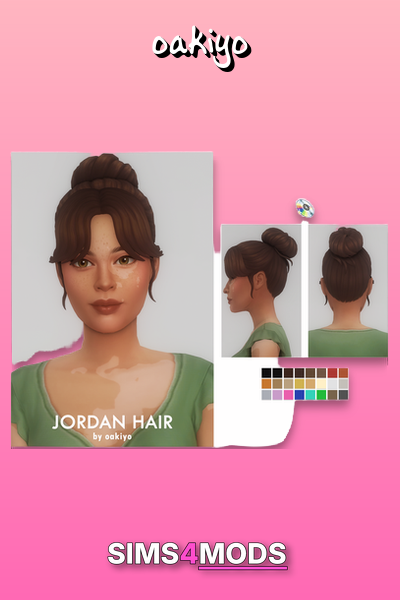 Cute Bun Hairstyle - Stylish, natural, realistic sim hair