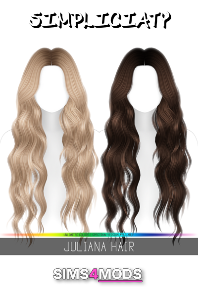 Juliana Hair - Cute wavy hair, many colors