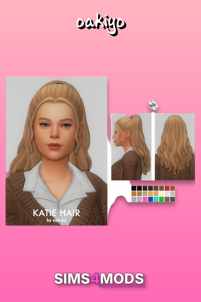 Katie Hair - Cute, bouncy, colorful hair.