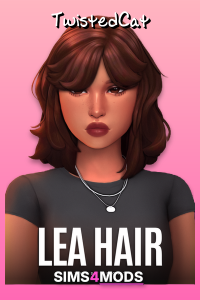 Lea Hair - Realistic Sims 4 Hair - Realistic, versatile, bob.