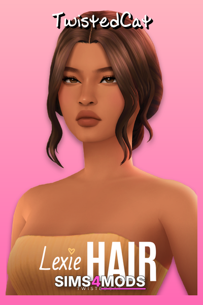 Lexie's Hair - Sims 4 Cc - Realistic, pretty, Sims 4 hair.