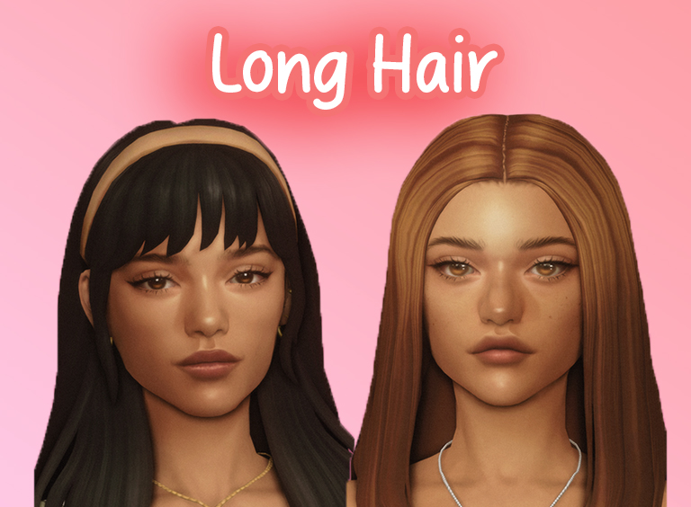 long hairstyles sims 4 cc