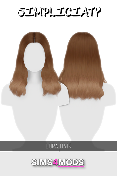 Lora Hair Ombres - Wavy, brown, shoulder-length hair.