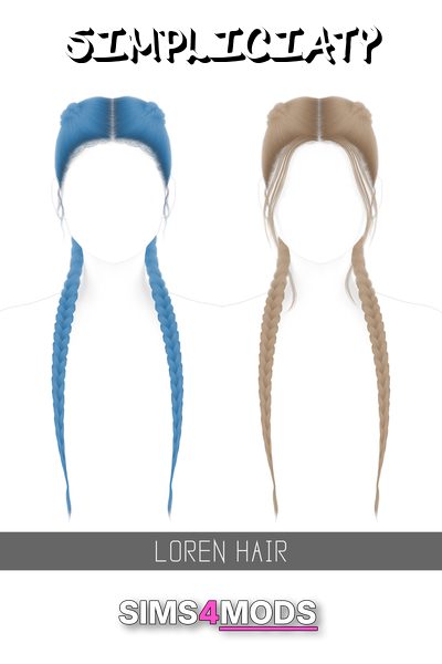 Loren Toddler Hair - Cute, double-braided, trendy hair.