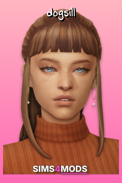 Mags Ponytail - Sims 4 ponytail hair CC