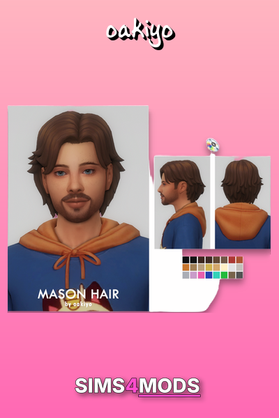 Mason Hair - Cute, natural, realistic sim hair