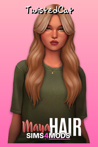 Maya Hair Styles - Sims 4 Cc Curls - Realistic, stylish Sims 4 hair.