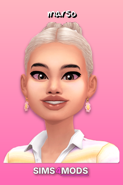 Mes Hart Hair - Adorable double bun, trendy Sim hair