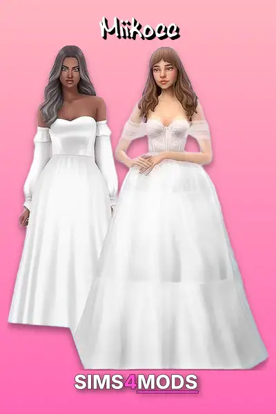 Miiko Wedding Collection - Stunning Sims 4 wedding dresses