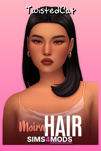 Moira Hair - Sims 4 Cc - Realistic, trendy Sims hair.