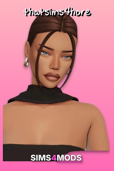 Muse Hairstyle - Chic, cool bun, Sims 4 CC